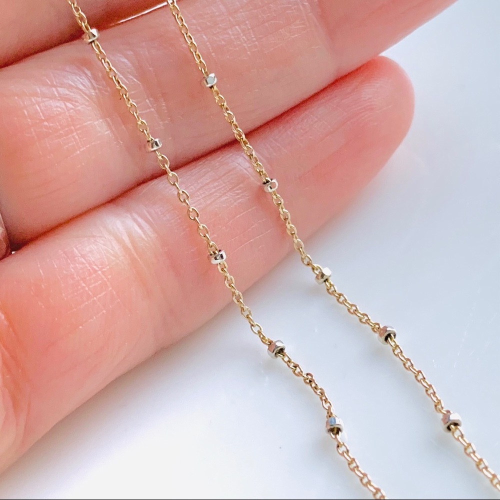 Dainty Choker Necklace 14K Gold Filled Two tone - Picture 2 of 4